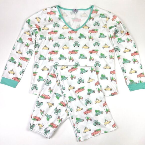 NANTUCKET KIDS Women's Nantucket Christmas Pajama Set Pima Cotton Size L - Picture 1 of 10